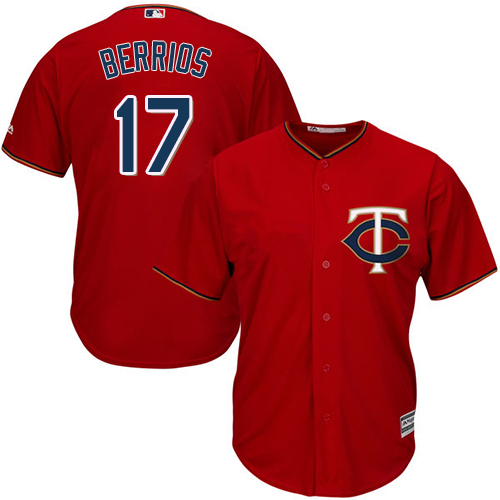 Twins #17 Jose Berrios Red Cool Base Stitched Youth MLB Jersey
